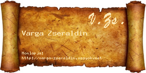 Varga Zseraldin névjegykártya